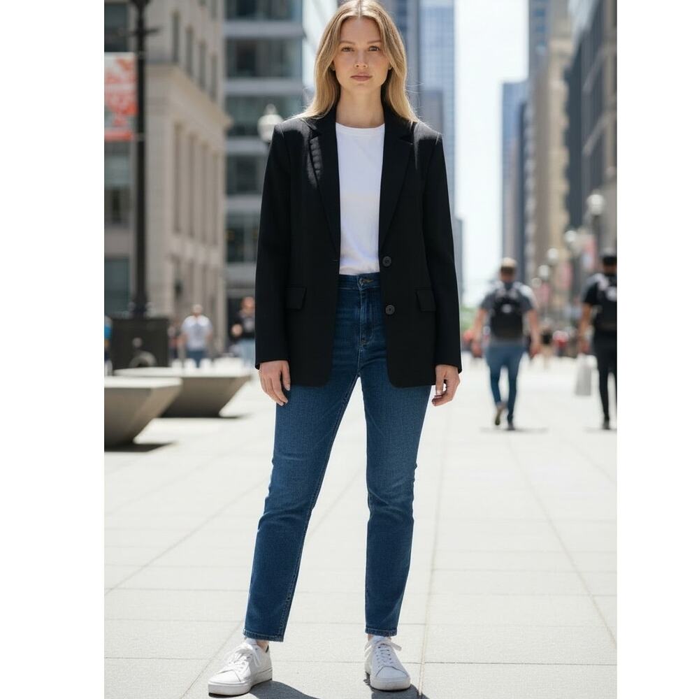 APARA Paris Blazer Womens Size 44/12 Black Made in France Neiman Marcus $735